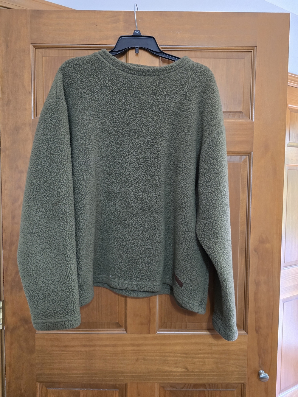 90s Men's Olive Crewneck Fleece Sweater
